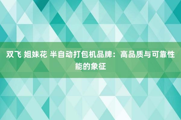双飞 姐妹花 半自动打包机品牌：高品质与可靠性能的象征