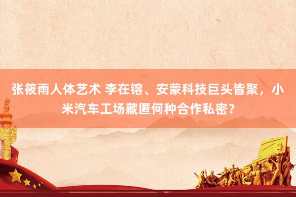 张筱雨人体艺术 李在镕、安蒙科技巨头皆聚，小米汽车工场藏匿何种合作私密？