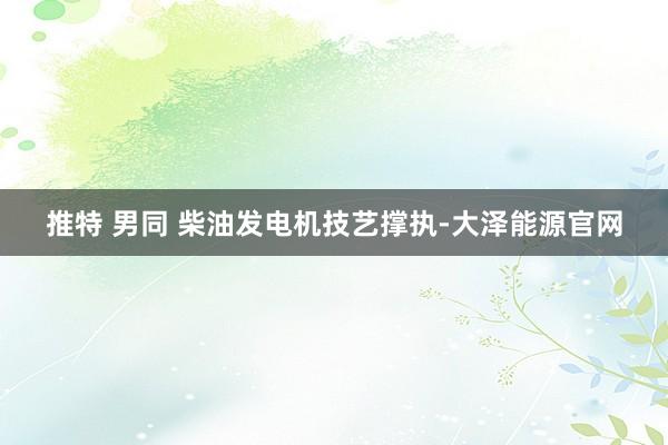 推特 男同 柴油发电机技艺撑执-大泽能源官网